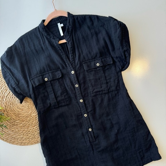 Seafolly Australia Gardenia Playsuit / Romper in Washed Black XS - Picture 5 of 13